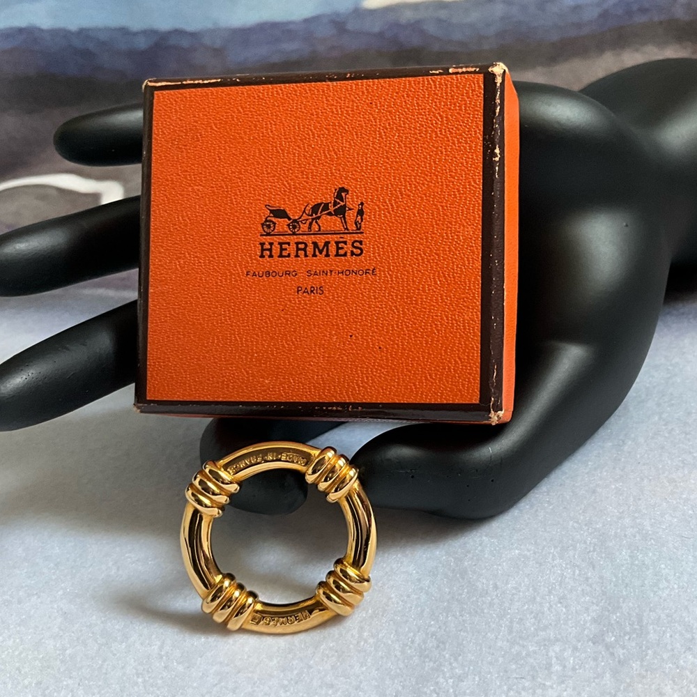 SOLD- Hermes Bouet Scarf Ring - Picture 1 of 6